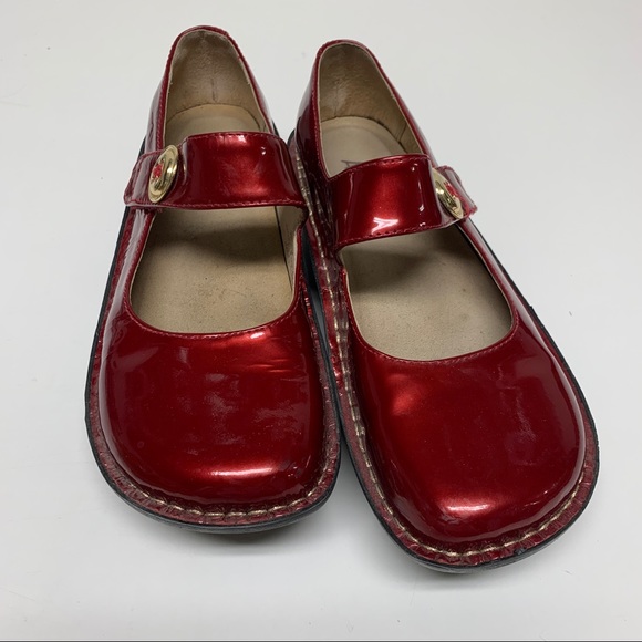 Alegria Shoes | Alegria Red Paloma Leather Comfort Mary Jane Shoes | Poshmark